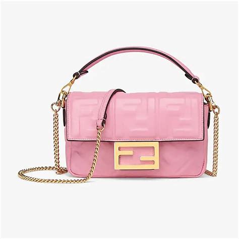 fendi baguette pink leather bag|fendi baguette for women.